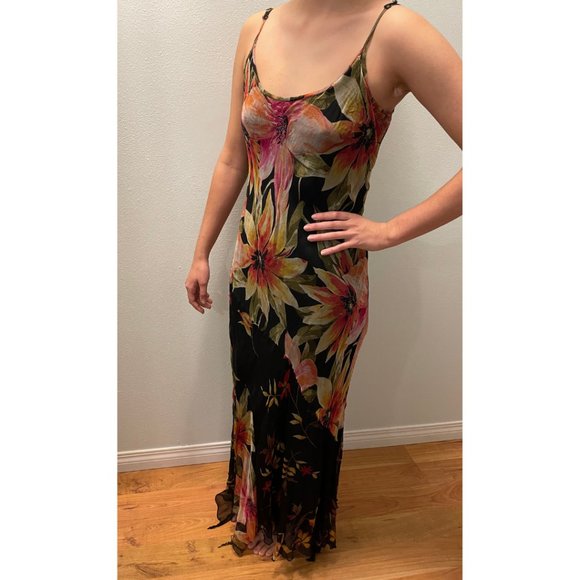 Strappy Full-Length Floral Dress - Picture 3 of 4